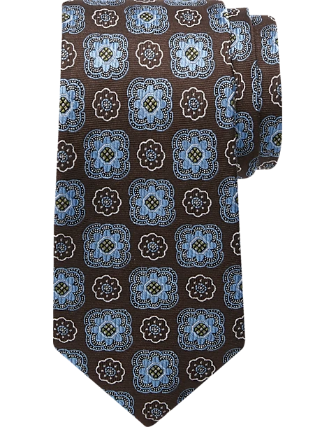 Joseph Abboud Narrow Tie, Brown Medallion 3 Joseph Abboud Narrow Tie, Brown Medallion