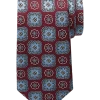 Joseph Abboud Narrow Tie, Burgundy & Blue Medallion -&Collar Shop MW40 8VEK 06 JOSEPH ABBOUD BURGUNDY MAIN