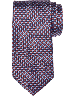 Pronto Uomo Narrow Silk Tie, Rust Diamonds