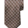 Pronto Uomo Narrow Tie, Brown Grid -&Collar Shop MW40 8VEN 03 PRONTO UOMO BROWN MAIN