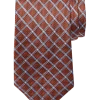 Pronto Uomo Narrow Tie, Orange Grid -&Collar Shop MW40 8VEN 45 PRONTO UOMO ORANGE MAIN