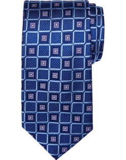 Pronto Uomo Narrow Tie, Navy Check