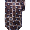 Pronto Uomo Narrow Tie, Brown Check -&Collar Shop MW40 8VEY 03 PRONTO UOMO BROWN MAIN