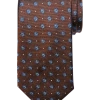 Pronto Uomo Narrow Tie, Brown Geometric Dot -&Collar Shop MW40 8VF6 03 PRONTO UOMO BROWN MAIN