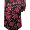 Awearness Kenneth Cole Skinny Tie, Burgundy Floral -&Collar Shop MW40 8VG4 06 AWEARNESS KENNETH COLE BURGUNDY MAIN
