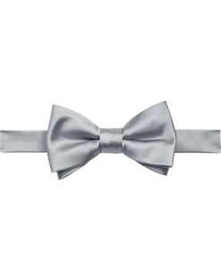 Egara Pre-Tied Formal Bow Tie, Silver