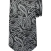 Pronto Uomo Narrow Tie, Black Paisley -&Collar Shop MW40 8VPU 02 PRONTO UOMO PLATINUM BLACK MAIN