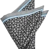 Pronto Uomo Pocket Square, Black Abstract -&Collar Shop MW40 8W86 02 PRONTO UOMO BLACK MAIN