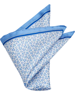 Pronto Uomo Pocket Square, Blue Abstract