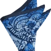 Joseph Abboud Linen Pocket Square, Navy Floral Scroll -&Collar Shop MW40 8W8F 01 JOSEPH ABBOUD NAVY MAIN