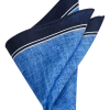 Joseph Abboud Linen Pocket Square, Navy & Blue