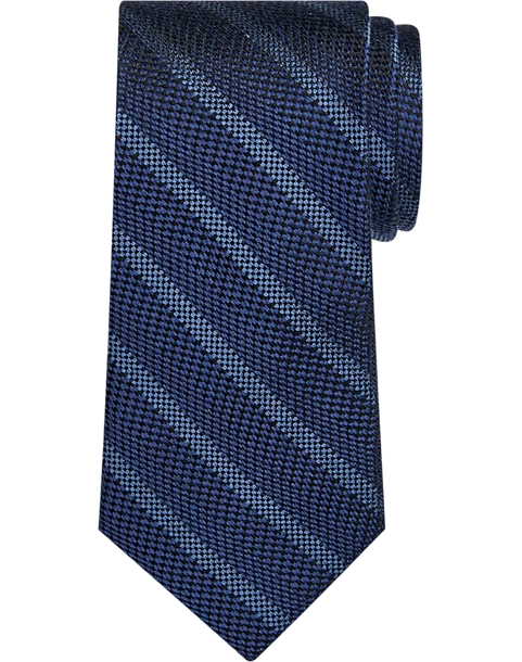 Pronto Uomo Narrow Tie, Navy Stripe 3 Pronto Uomo Narrow Tie, Navy Stripe
