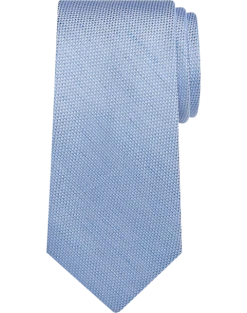 Pronto Uomo Narrow Silk & Linen Tie, Light Blue