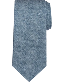 Joseph Abboud Linen Look Narrow Tie, Blue Mottled