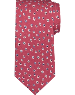 Joseph Abboud Narrow Tie, Berry Tossed Floral