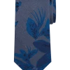 Pronto Uomo Narrow Tie, Navy Tropical Print -&Collar Shop MW40 8WFM 01 PRONTO UOMO NAVY MAIN