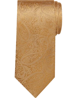 Pronto Uomo Narrow Tie, Tonal Gold Paisley