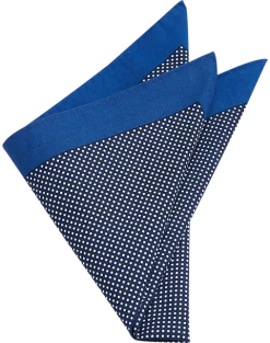 Joseph Abboud Pocket Square, Navy Dot