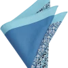Joseph Abboud Pocket Square, Aqua Multi Pattern -&Collar Shop MW40 8WK6 08 JOSEPH ABBOUD AQUA MAIN