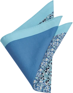 Joseph Abboud Pocket Square, Aqua Multi Pattern