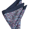 Joseph Abboud Pocket Square, Navy & Purple Floral -&Collar Shop MW40 8WK9 12 JOSEPH ABBOUD NAVY PURPLE MAIN