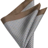 Joseph Abboud Pocket Square, Taupe Geo Check -&Collar Shop MW40 8WKA 41 JOSEPH ABBOUD TAUPE MAIN