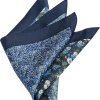 Joseph Abboud Silk Pocket Square, Navy Multi Pattern Floral -&Collar Shop MW40 8WKC 01 JOSEPH ABBOUD NAVY MAIN