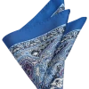 Joseph Abboud Silk Pocket Square, Blue & Purple Paisley -&Collar Shop MW40 8WKE 12 JOSEPH ABBOUD NAVY PURPLE MAIN