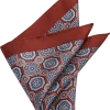 Joseph Abboud Silk Pocket Square, Rust Medallion -&Collar Shop MW40 8WKF 47 JOSEPH ABBOUD RUST MAIN