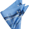 Joseph Abboud Silk Pocket Square, Blue Modern Grid -&Collar Shop MW40 8WKG 04 JOSEPH ABBOUD BLUE MAIN