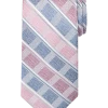 Pronto Uomo Narrow Tie, Pink & Blue Grid Stripe -&Collar Shop MW40 8WR7 69 PRONTO UOMO PINK BLUE GRID MAIN