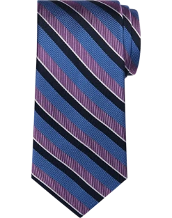 Pronto Uomo Narrow Tie, Purple Stripe