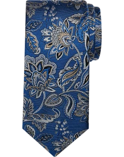 Pronto Uomo Narrow Tie, Navy Floral