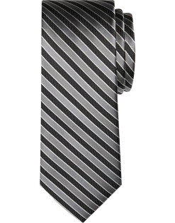 Egara Narrow Tie, Black Stripe