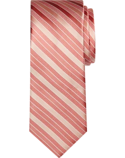 Egara Narrow Tie, Peach Stripe