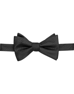 Calvin Klein Black Textured Pre-Tied Bow Tie