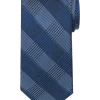Calvin Klein Narrow Tie, Dark Blue Tonal Plaid -&Collar Shop MW40 8X0Y 01 CALVIN KLEIN DK BLUE MAIN
