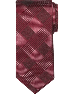 Calvin Klein Narrow Tie, Red Tonal Plaid
