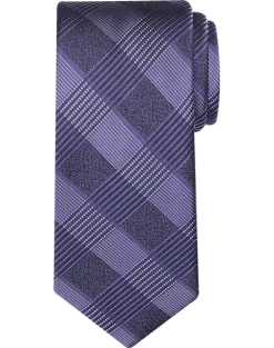 Calvin Klein Narrow Tie, Violet Tonal Plaid