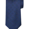 Calvin Klein Narrow Tie, Navy Square Dot -&Collar Shop MW40 8X0Z 01 CALVIN KLEIN NAVY MAIN