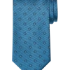 Calvin Klein Narrow Tie, Teal Square Dot -&Collar Shop MW40 8X0Z 08 CALVIN KLEIN TEAL MAIN