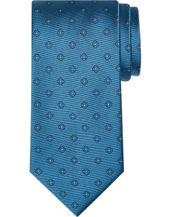Calvin Klein Narrow Tie, Teal Square Dot