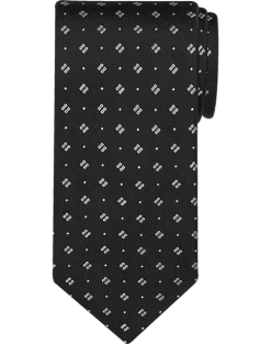 Calvin Klein Narrow Tie, Carbon Dot And Dash