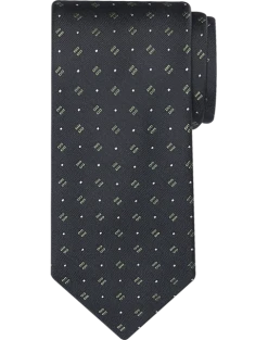 Calvin Klein Narrow Tie, Green Dot And Dash