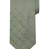 Calvin Klein Narrow Tie, Olive Plaid -&Collar Shop MW40 8X15 43 CALVIN KLEIN OLIVE MAIN