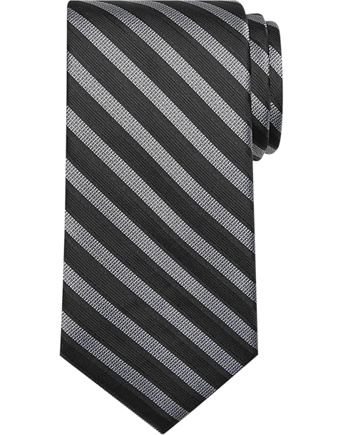 Calvin Klein Narrow Tie, Black & Gray Stripe 3 Calvin Klein Narrow Tie, Black & Gray Stripe