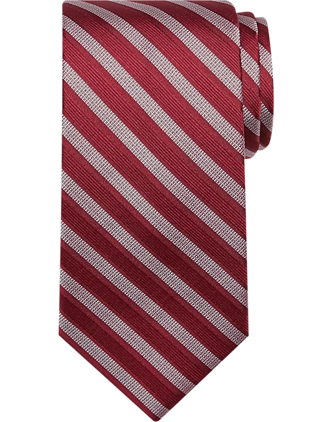 Calvin Klein Narrow Tie, Garnet Stripe 3 Calvin Klein Narrow Tie, Garnet Stripe