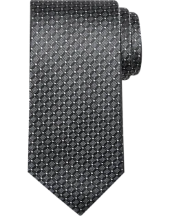 Calvin Klein Narrow Tie, Dark Gray Mini Diamond