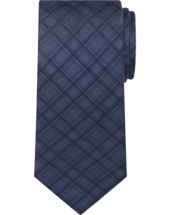Calvin Klein Narrow Tie, Blue Tonal Plaid