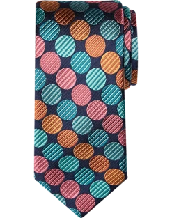 Awearness Kenneth Cole Narrow Tie, Teal Ribbed Dot